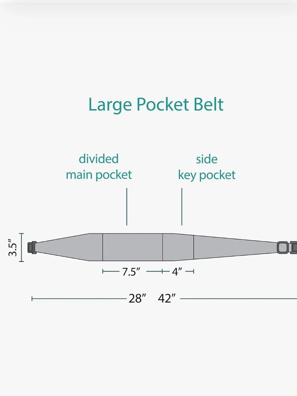 Bandi Black & White Large Pocket Belt